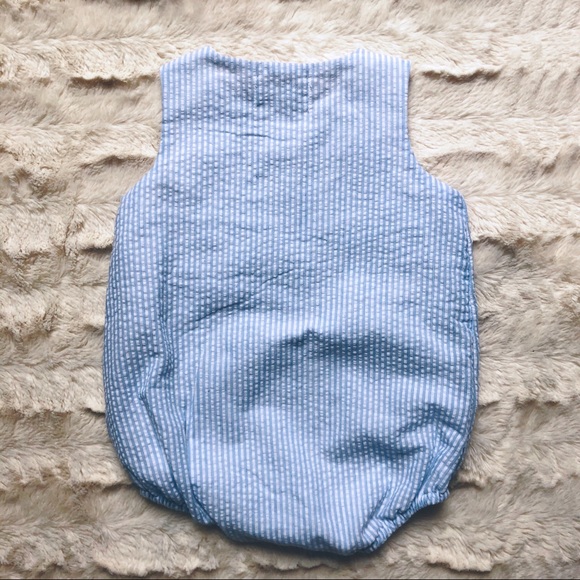 Crown and Ivy Baby Boy Seersucker Bubble, Sz 6M - Picture 3 of 3